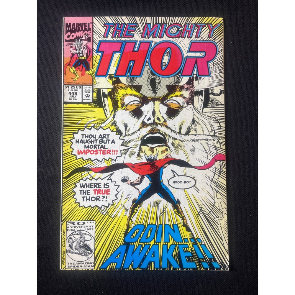 The Mighty Thor Comic Book 449 Marvel‎ Comics 1992 Odin Awakens